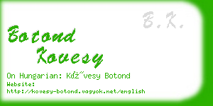 botond kovesy business card